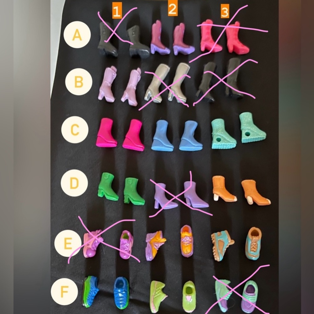 Polly Pocket shoes vintage